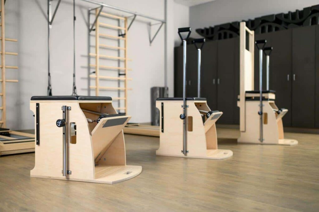 Balanced Body Wunda Chair in a Pilates studio setting