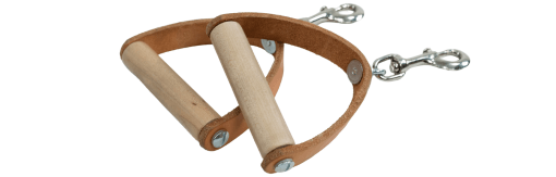 Contrology Classic handle with leather strap and wooden grip.
