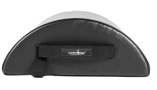 Contrology Folding Mat with gentle curvature and black vinyl upholstery