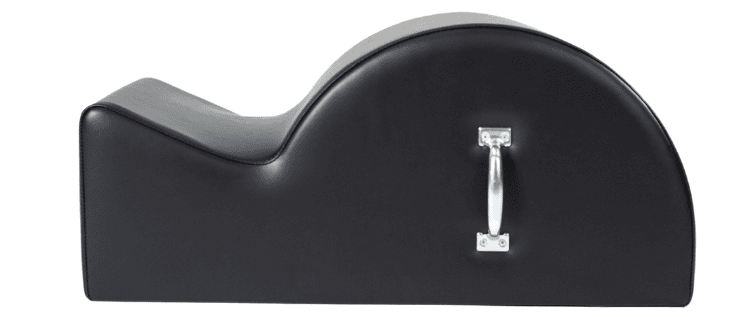 Pilates step barrel with durable lightweight frame and metal handles.