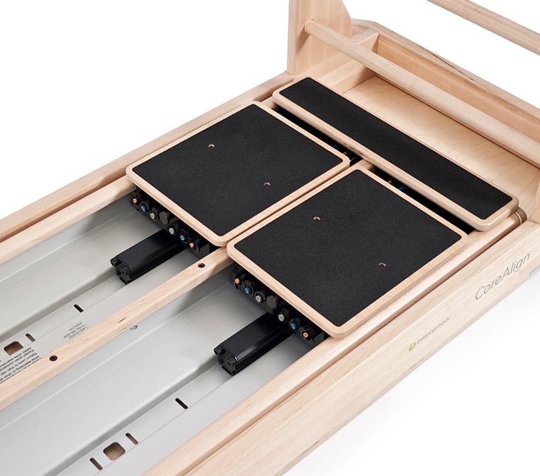 CoreAlign equipment with solid maple frame and non-skid carts