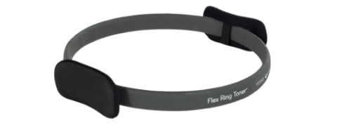 Compact Pilates Flex Ring Toner with non-slip coating, 38 cm diameter.