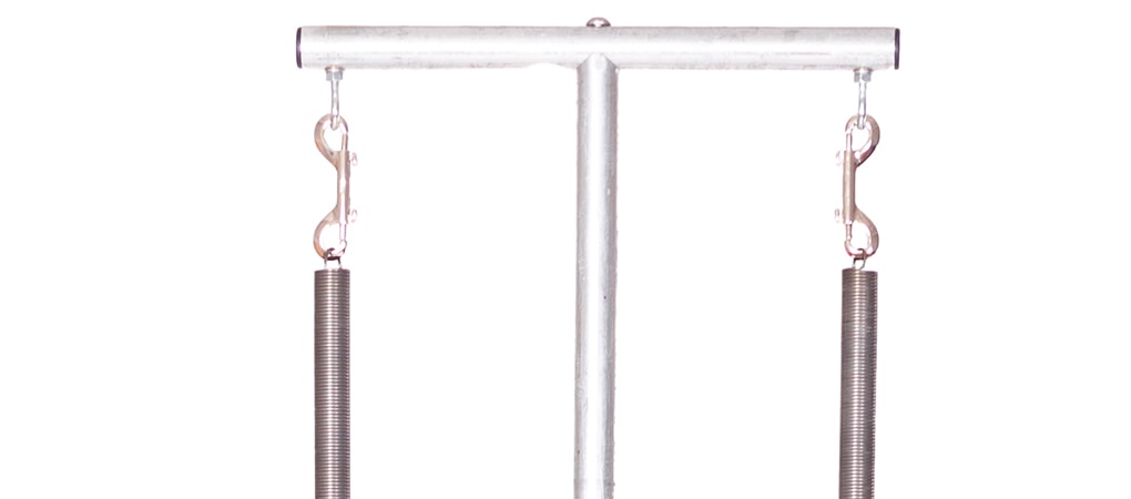 Pilates equipment with springs for balance and spine strengthening