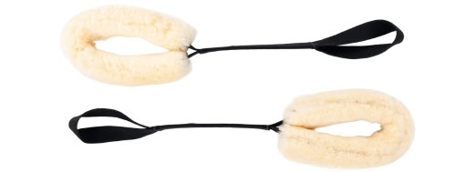 Lambswool Pilates trapeze straps with Velcro, set of 2.