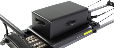 Pilates training box for mat and Reformer muscle exercises