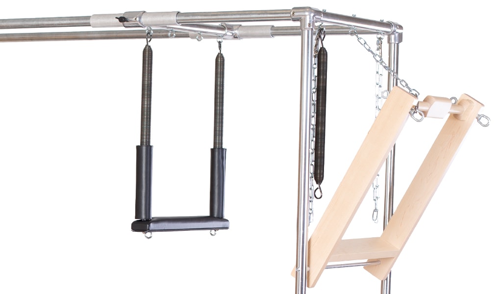 Close-up of modern PTB system with straps, handles and bars.