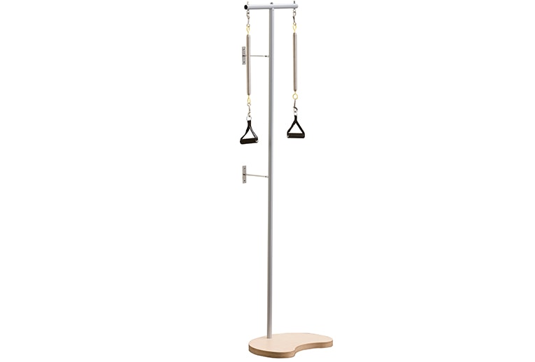 Pilates equipment with maple laminate base and neoprene handles
