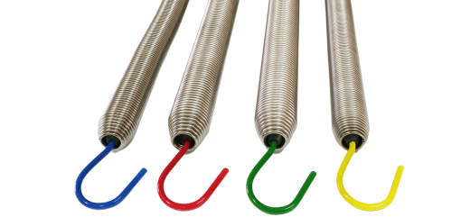 Standard spring configuration for Pilates reformers in various colors.