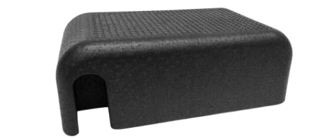 Lightweight Pilates box for reformer and mat exercises, expands seating and stretching options.