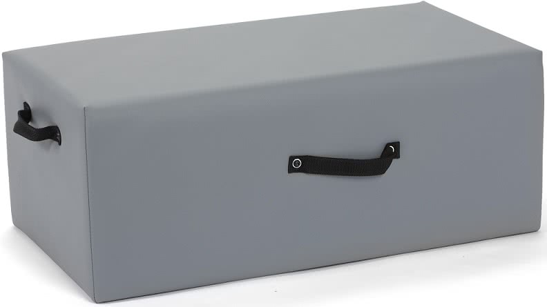 Standard Sitting Box for reformer exercises with handles.