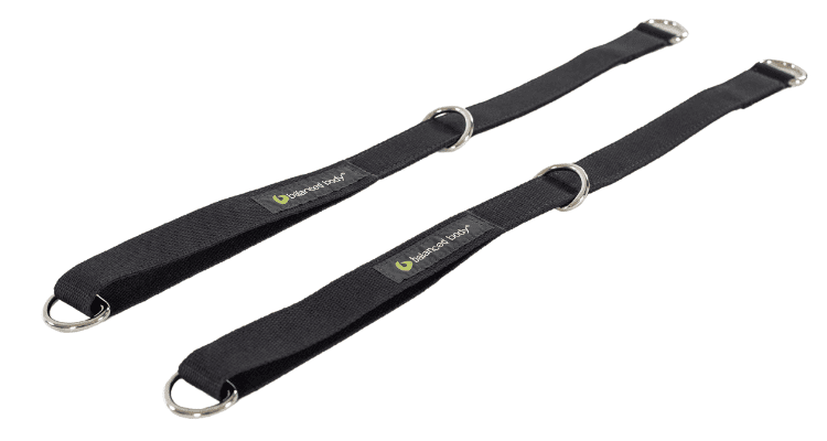 Triple D-Ring Cotton Loops by Balanced Body Triple D-Ring Cotton Loops for Pilates reformer training.