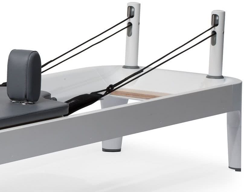 Allegro Reformer Frame and Legs Details Allegro Reformer frame and legs with anodised aluminum and maple wood.