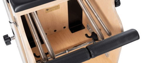 Pilates equipment with patented Cactus spring attachment system.