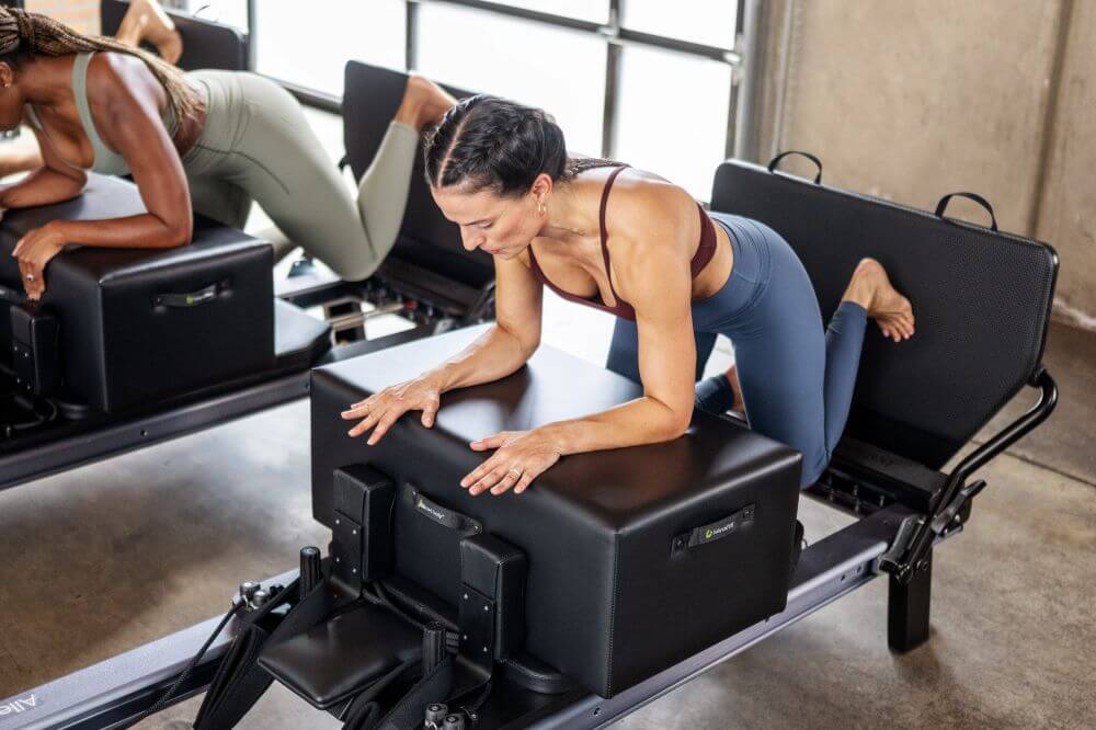 Pilates studio using Allegro NextGen Reformer with Jumpboard