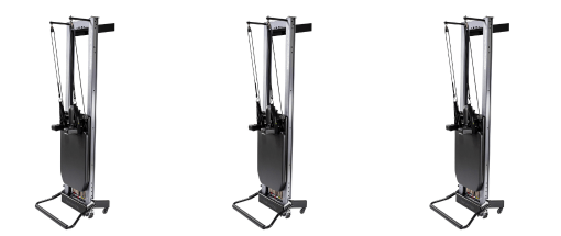 Balanced Body Pilates equipment with vertical storage feature.